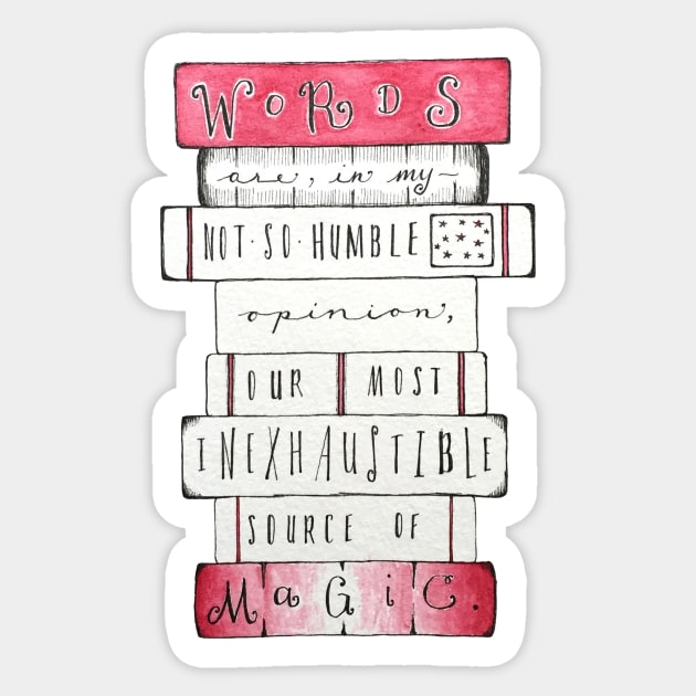 Words & Magic Sticker by BiblioartsbyEmma